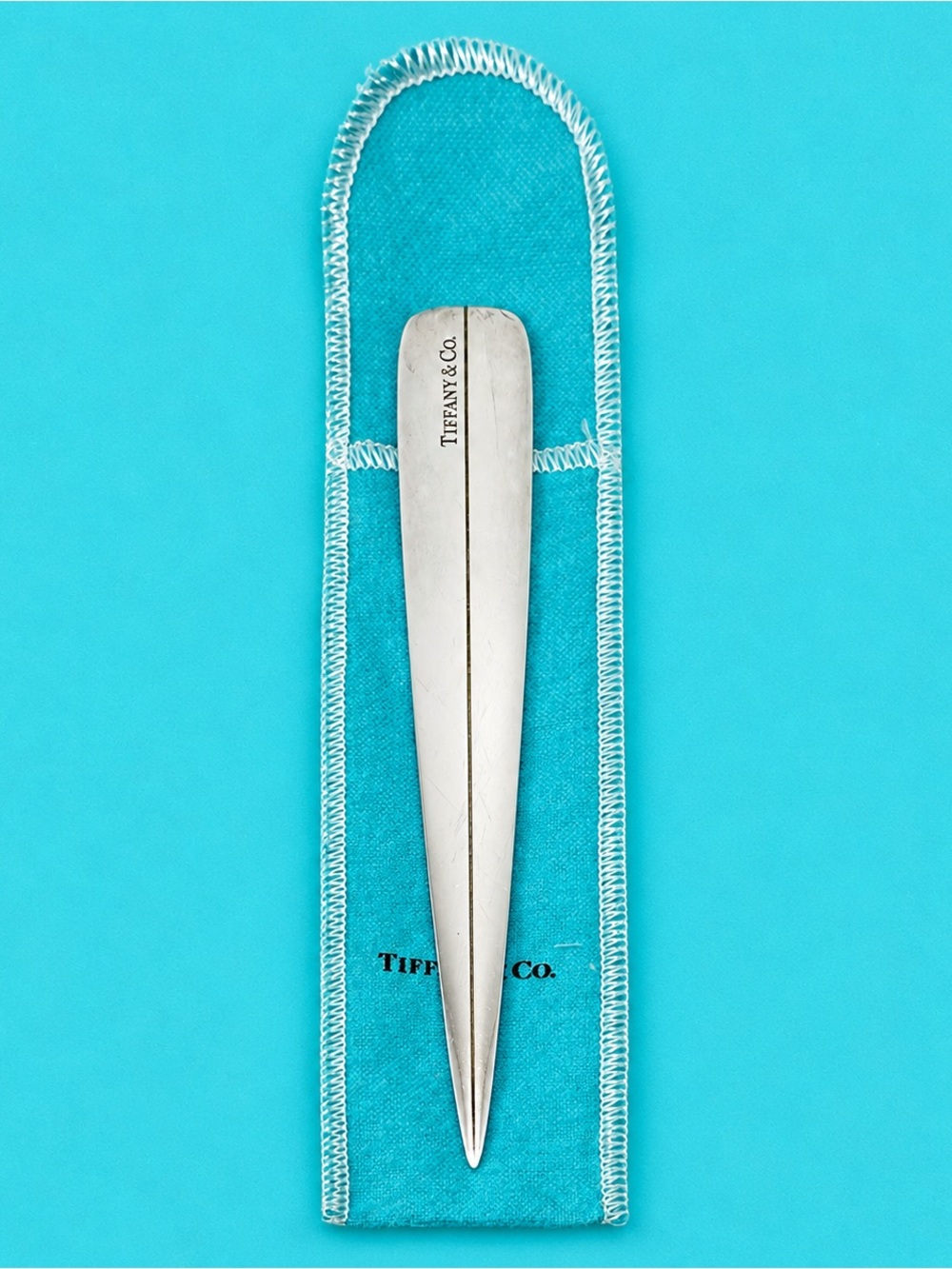 Tiffany & Co Sterling Silver 925 Vintage Letter Opener Spain 6.25” 55g + Pouch